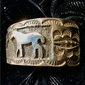 Native Navajo Handmade Tufa Sterling Silver Turquoise Bracelet By Kevin Yazzie